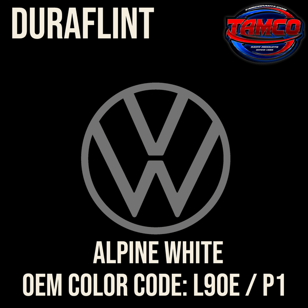 Tamco Paint Volkswagen Alpine White  Code L90E / P1  OEM DuraFlint Series Single Stage