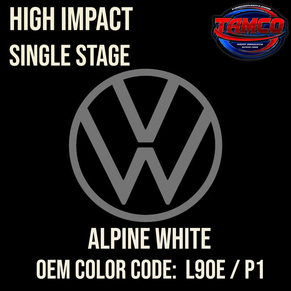 Tamco Paint Volkswagen Alpine White Code L90E / P1 OEM High Impact Single Stage 