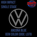 Tamco Paint Volkswagen Ancona Blue  Code L97B OEM High Impact Single Stage