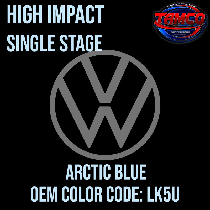 Tamco Paint Volkswagen Arctic Blue Code LK5U OEM High Impact Single Stage