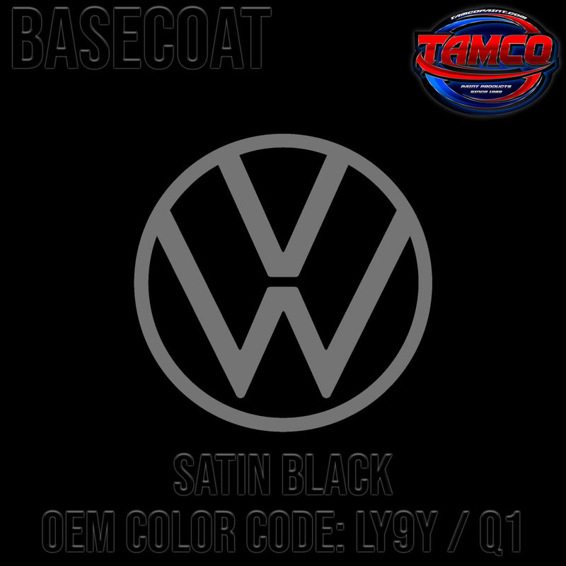 Tamco Paint Volkswagen Satin Black Code LY9Y / Q1 OEM Basecoat