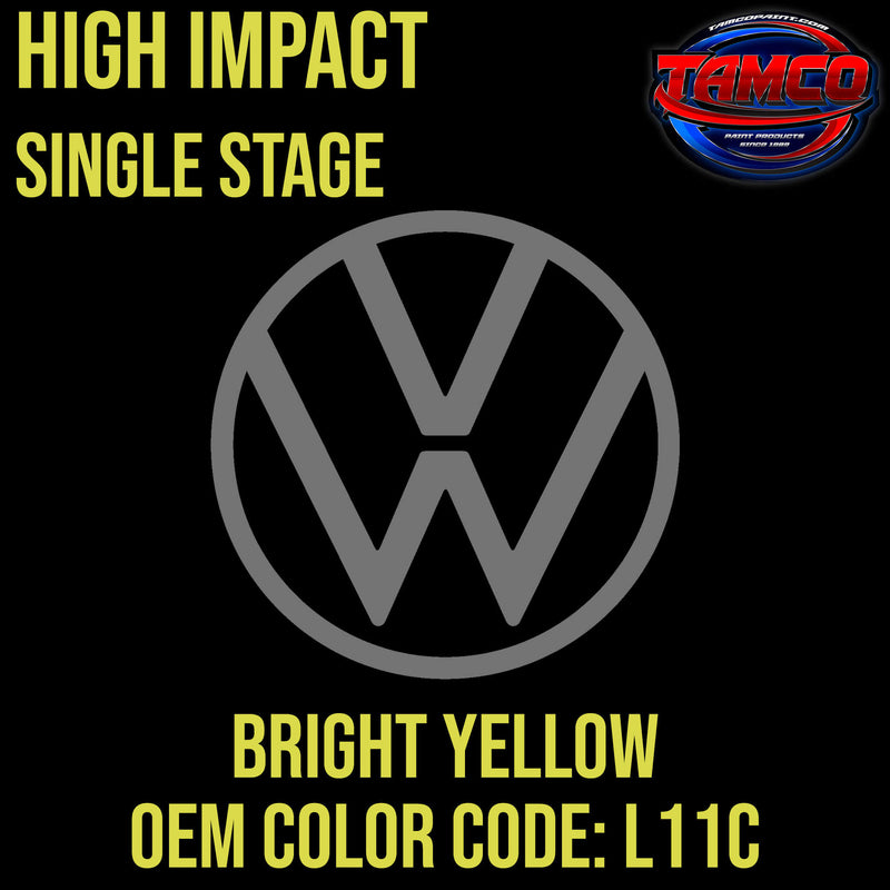 Tamco Paint Volkswagen Bright Yellow Code L11C OEM High Impact Single Stage