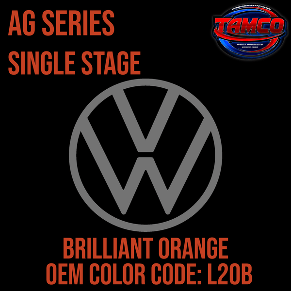 Tamco Paint Volkswagen Brilliant Orange L20B OEM AG Series Single Stage