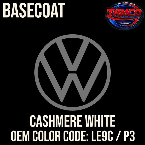 Tamco Paint Volkswagen Cashmere White Code LE9C / P3 OEM Basecoat