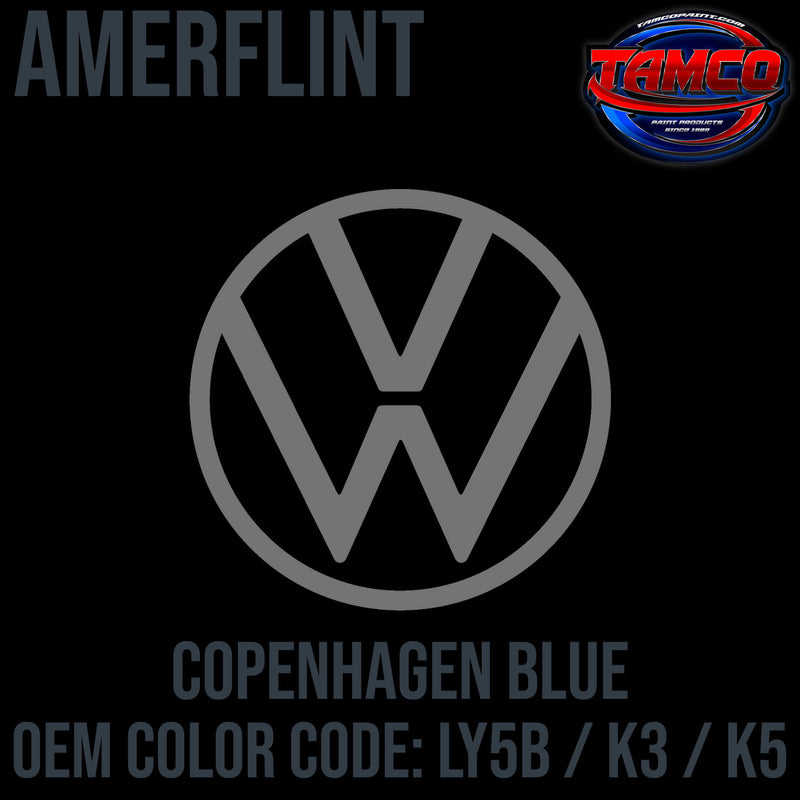 Tamco Paint Volkswagen Copenhagen Blue Code LY5B / K3 / K5 OEM Amerflint II Series Single Stage