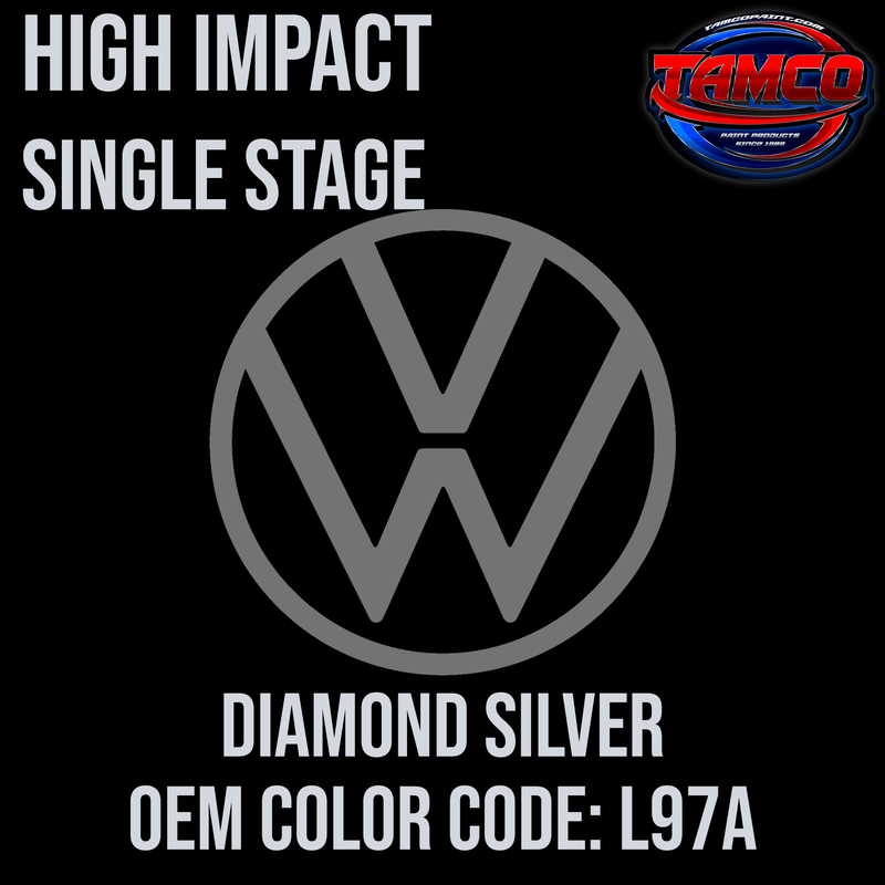 Tamco Paint Volkswagen Diamond Silver Code L97A OEM High Impact