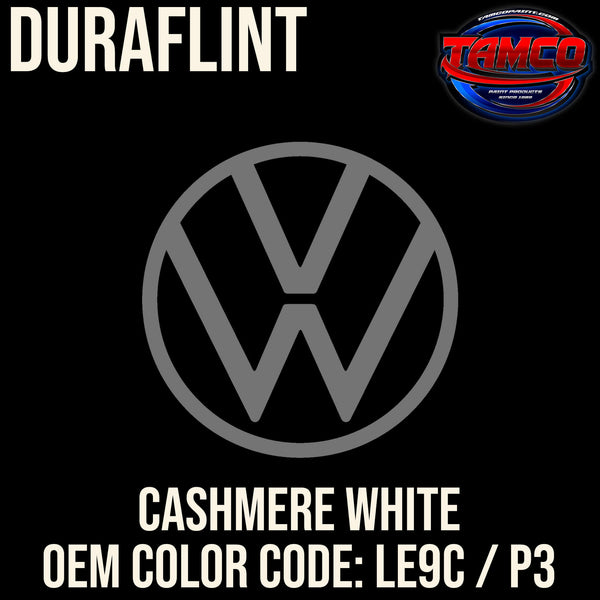 Tamco Paint Volkswagen Cashmere White Code LE9C / P3 OEM Duraflint