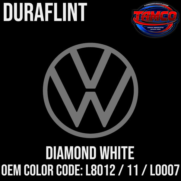 Tamco Paint Volkswagen Diamond White Code L8012 / 11 / L0007 OEM Duraflint Single Stage