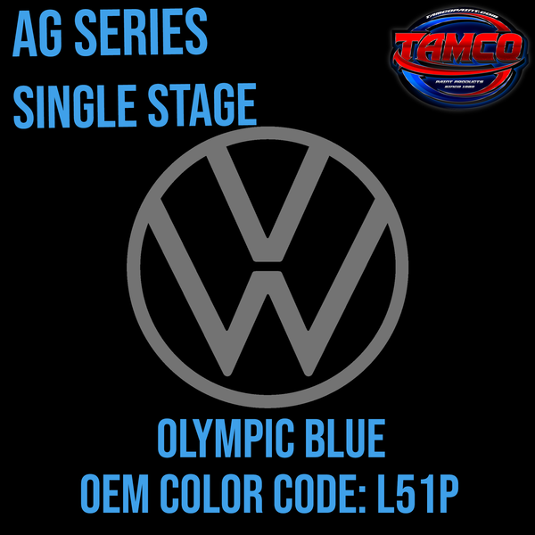 Tamco Paint Volkswagen Olympic Blue Code L51P Duraflnt Series SIngle Stage
