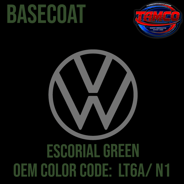 Tamco Paint Volkswagen Escorial Green  Code LT6A OEM Basecoat