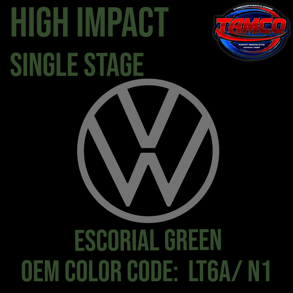 Tamco Paint Volkswagen Escorial Green Code  LT6A OEM High Impact Series Single Stage