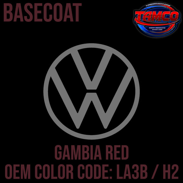 Tamco Paint Volkswagen Gambia Red Code LA3B / H2 Basecoat