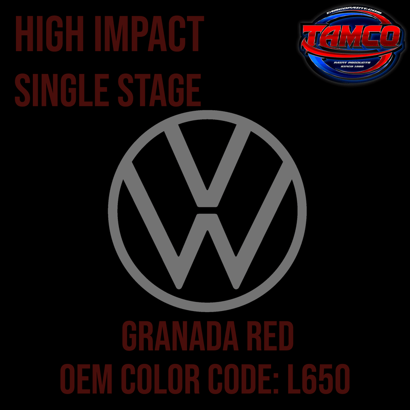 Tamco Paint Volkswagen Granada Red Code L650 OEM High Impact Series Single Stage