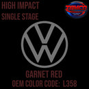 Tamco Paint Volkswagen Garnet Red Code L358 OEM High Impact Single Stage