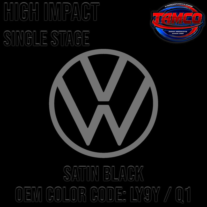Tamco Paint Volkswagen Satin Black Code LY9Y / Q1 OEM High Impact Single Stage