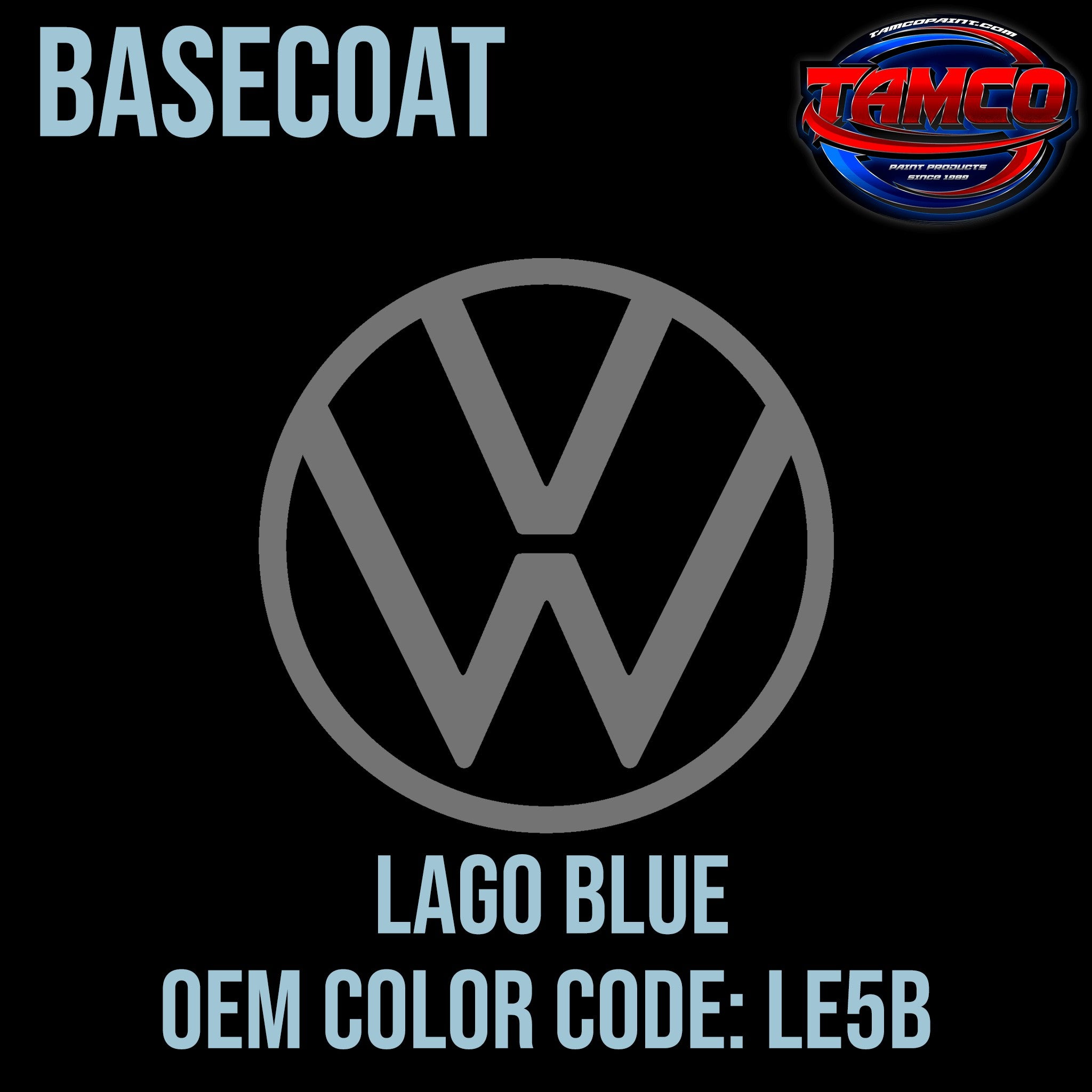 Tamco Paint Volkswagen Lago Blue Code LY6Z / Q6 OEM Basecoat