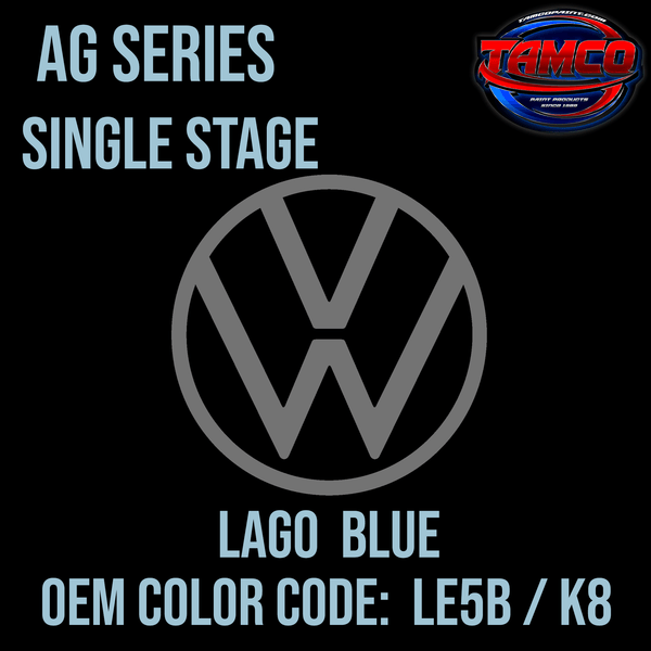 Tamco Paint Volkswagen Lago Blue Code LE5B / K8  OEM AG Series Single Stage