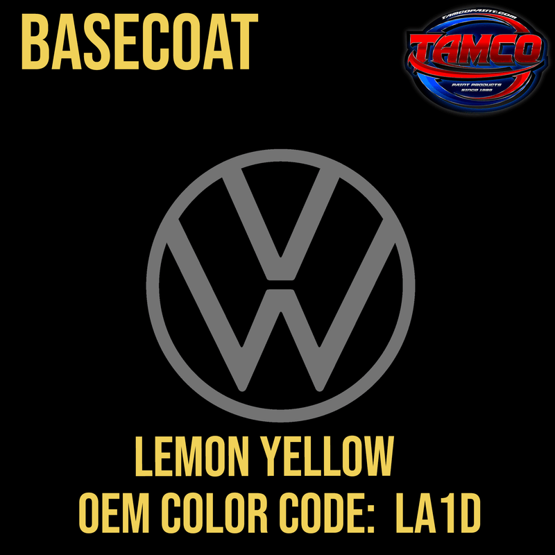 Tamco Paint Volkswagen Lemon Yellow Code  LA1D OEM Basecoat