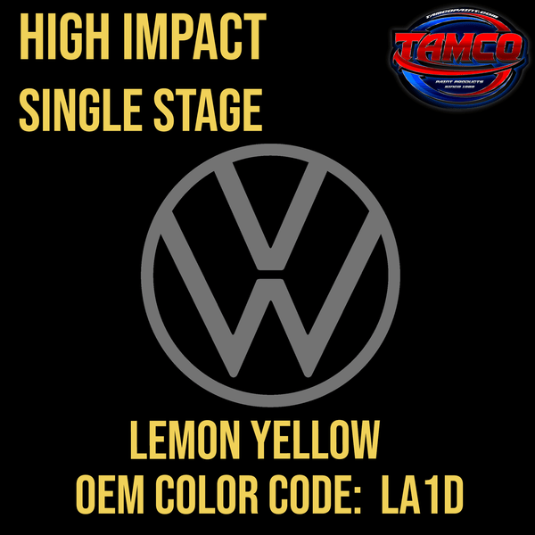 Tamco Paint Volkswagen Lemon Yellow Code  LA1D  OEM High Impact Series Single Stage