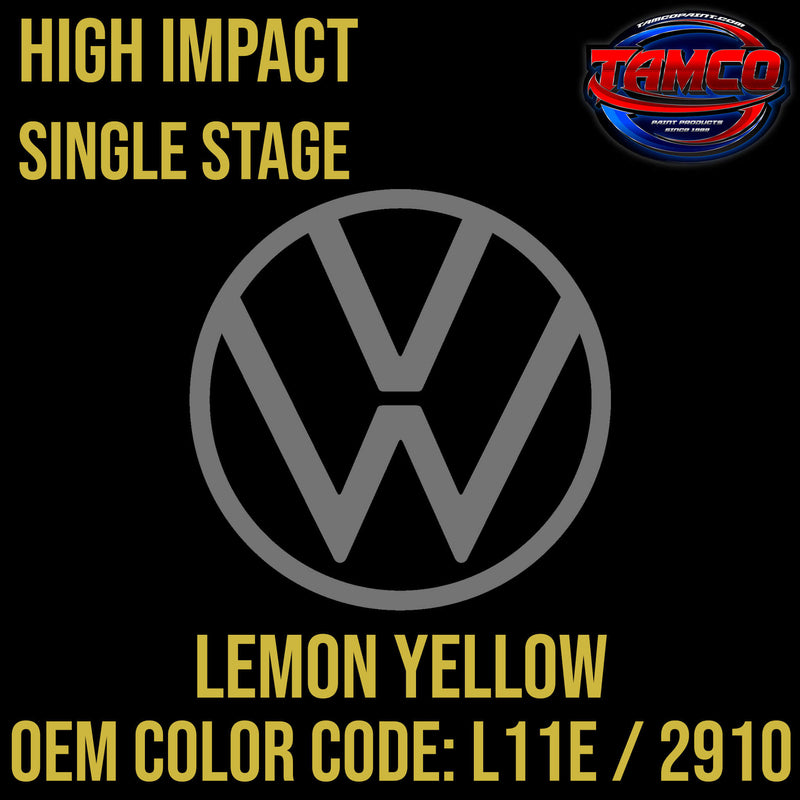 Tamco Paint Volkswagen Lemon Yellow Code L11E / 2910 OEM High Impact Single Stage