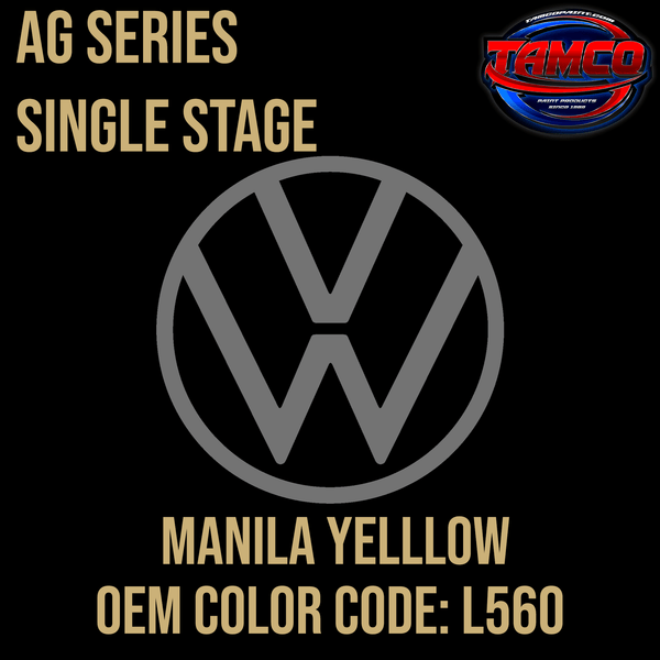 Tamco Paint Volkswagen Manila Yellow Code L560 OEM AG Series Single Stage