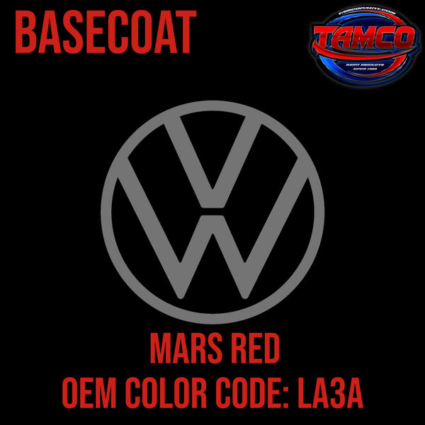 Tamco Paint Volkswagen Mars Red Code LA3A OEM Basecoat