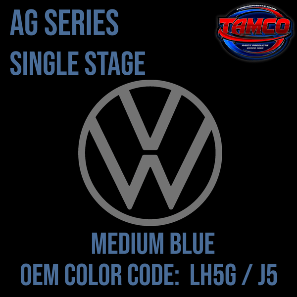 Tamco Paint Volkswagen Medium Blue Code  LH5G / J5  OEM AG Series Single Stage