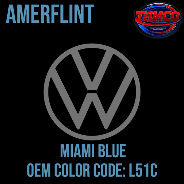 Tamco Paint Volkswagen Miami Blue Code L51C OEM Amerflint II Series Single Stage