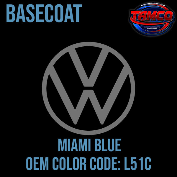 Tamco Paint Volkswagen Miami Blue Code L51C OEM Basecoat