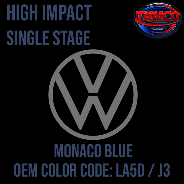 Tamco Paint Volkswagen Monaco Blue  Code LA5D OEM High Impact Series Single Stage