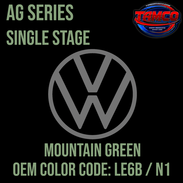 Tamco Paint Volkswagen Mountain Green Code LE6B / N1 OEM AG Series Single Stage