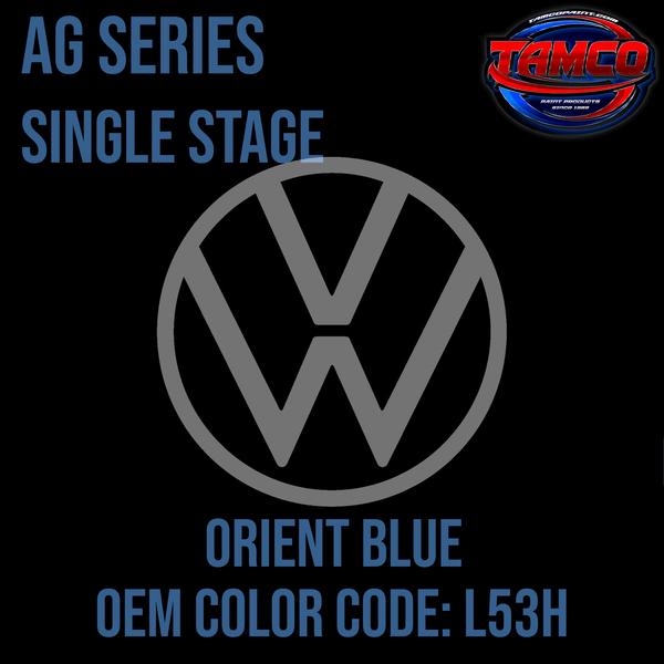 Tamco Paint Volkswagen Orient Blue Code L53H  OEM AG Series Single Stage