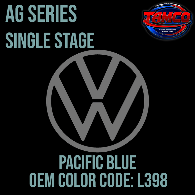 Tamco Paint Volkswagen Pacific Blue Code L398 OEM AG Series Single Stage