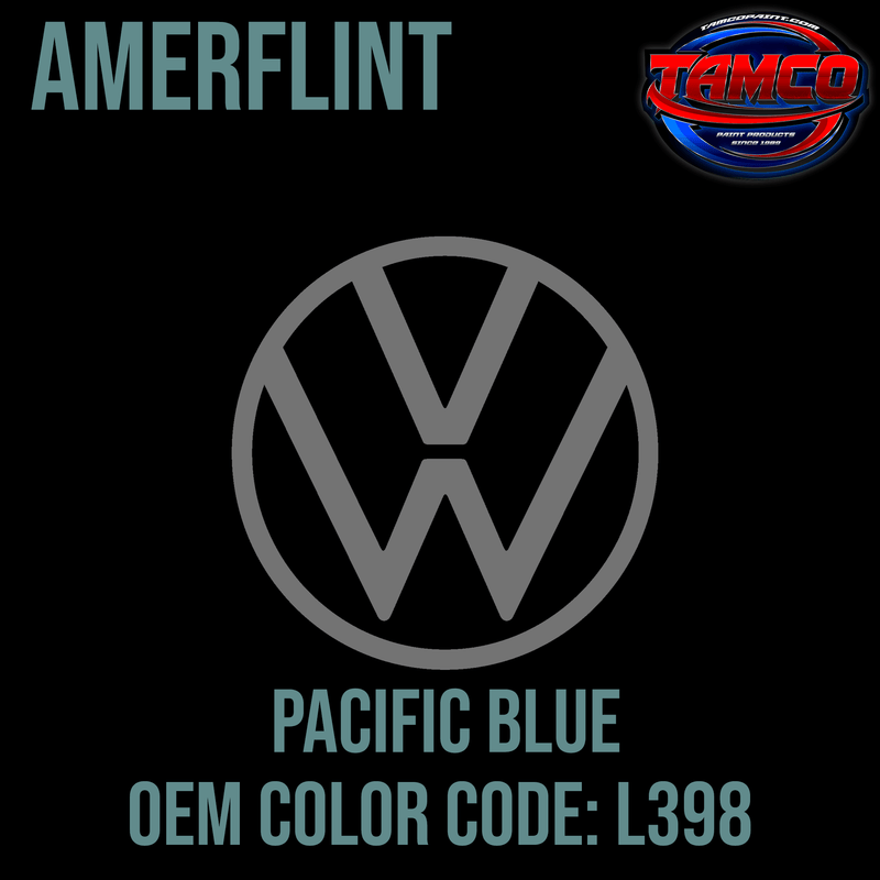 Tamco Paint Volkswagen Pacific Blue Code  L398 OEM Amerflint II Series Single Stage