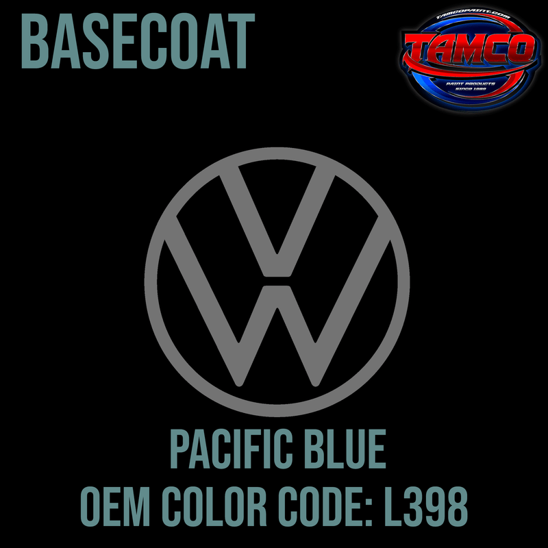 Tamco Paint Volkswagen Pacific Blue Code L398 OEM Basecoat