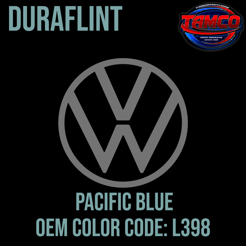 Tamco Paint Volkswagen Pacific Blue Code L398 OEM DuraFlint Series Single Stage