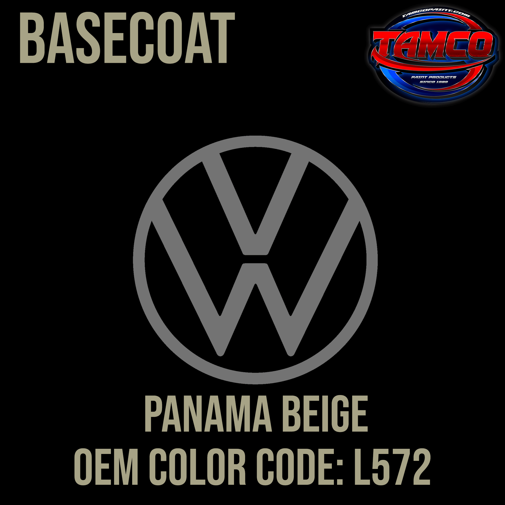 Tamco Paint Volkswagen Panama Beige Code L572 OEM Basecoat