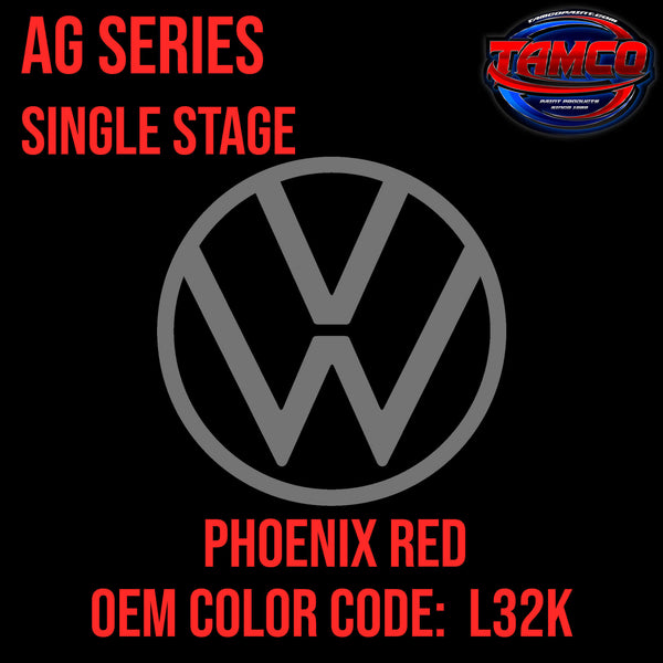Tamco Paint Volkswagen Phoenix Red Code L32K OEM AG Series Single Stage