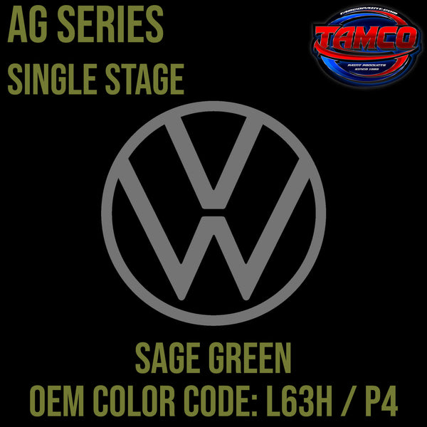 Tamco Paint Volkswagen Sage Green Code L63H / P4 OEM AG Series Single Stage