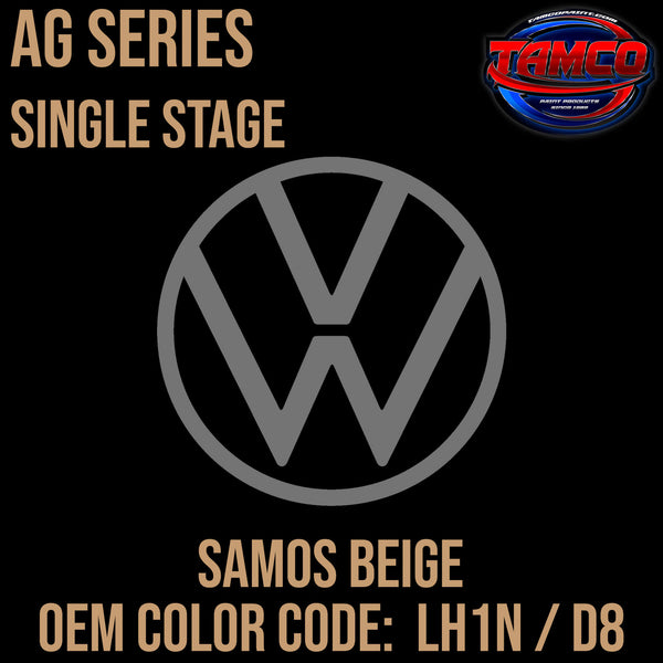 Tamco Paint Volkswagen Samos Beige Code LH1N / D8 OEM AG Series Single Stage
