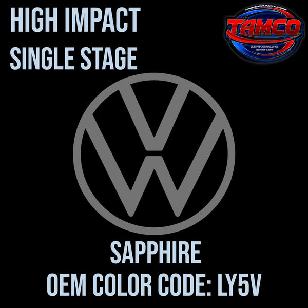 Tamco Paint Volkswagen Sapphire Code LY5V / L5 OEM High Impact Single Stage