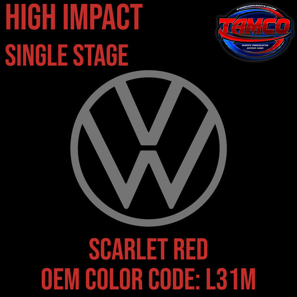 Tamco Paint Volkswagen Scarlet Red Code L31M OEM High Impact Series Single Stage