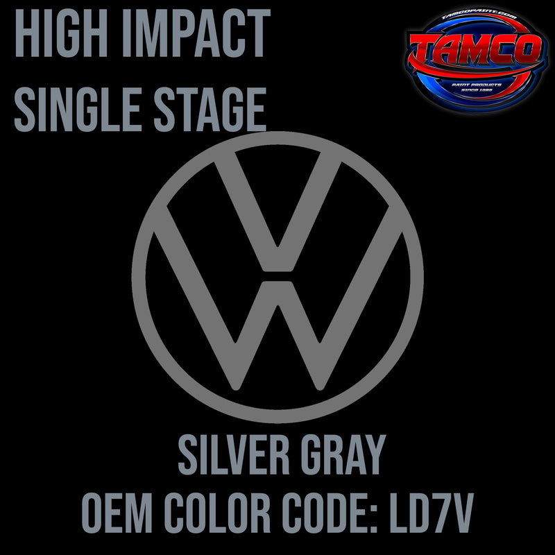 Tamco Paint Volkswagen Silver Gray Code LD7V OEM High Impact Single Stage