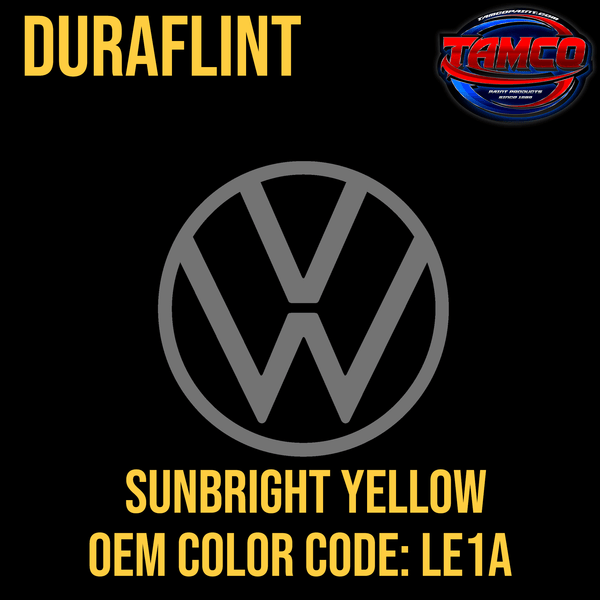 Tamco Paint Volkswagen Sunbrite Yellow Code LE1A OEM DuraFlint Series Single Stage