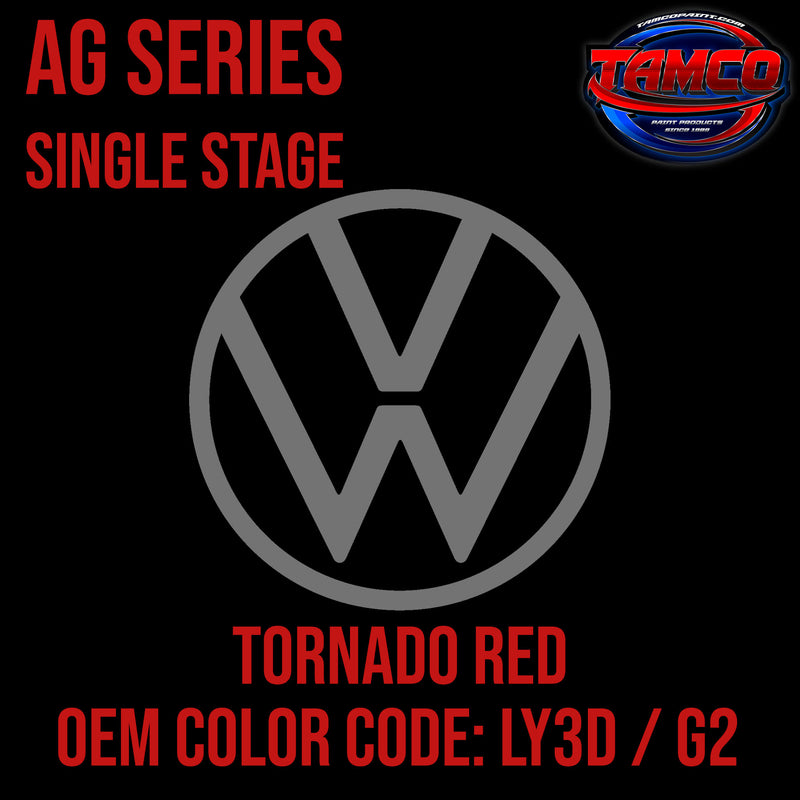 Tamco Paint Volkswagen Tornado Red Code  LY3D / G2 OEM AG Series Single Stage