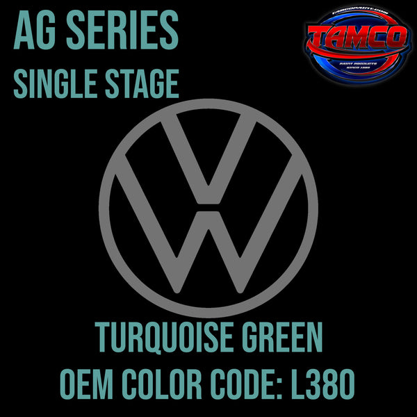 Tamco Paint  Volkswagen Turquoise Green Code  L380  OEM AG Series Single Stage