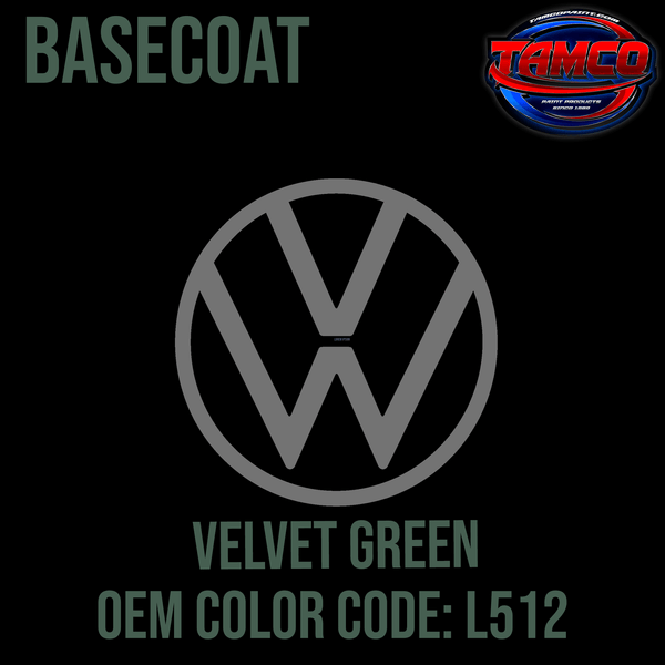 Tamco Paint Volkswagen Velvet Green Code L512 OEM Basecoat