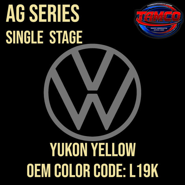 Tamco Paint Volkswagen Yukon Yellow Code L19K OEM AG Series Single Stage