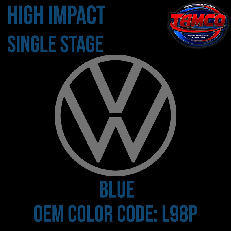 Tamco Paint Volkswagen Blue Code L98P OEM High Impact Single Stage 