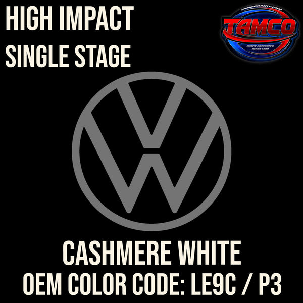 Tamco Paint Volkswagen Cashmere White Code LE9C / P3 OEM High Impact Single Stage
